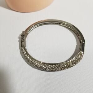 Lia Sophia LS crystal paved hinged bangle bracelet 1.2003